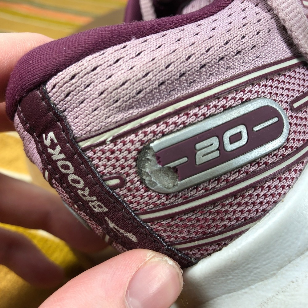 brooks glycerin 20 womens size 9 shoes purple athletic running sneakers - Picture 11 of 13
